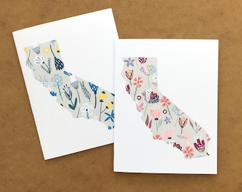 Floral California Greeting Card: State Flower Art