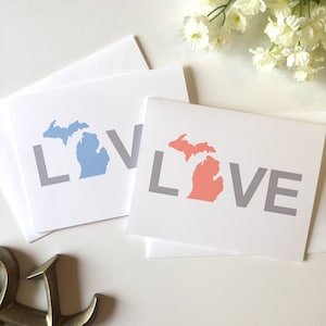 Michigan Love Card: Greetings from MI, Mitten State