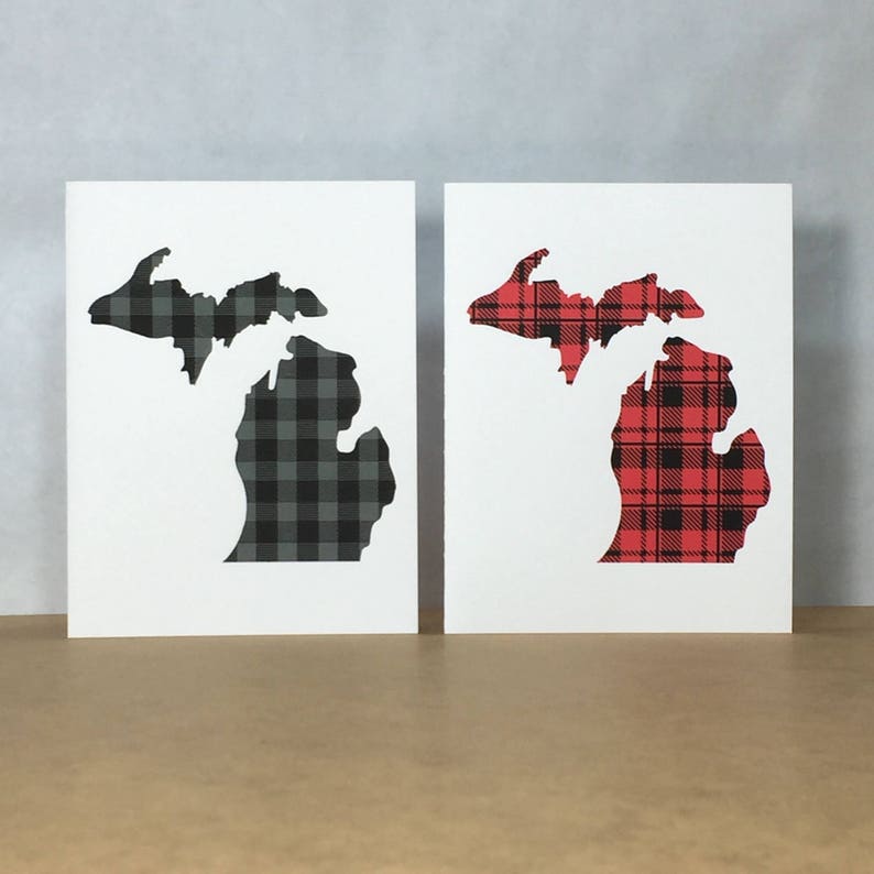 Michigan Christmas Card Michigan Gift Made in Michigan Etsy