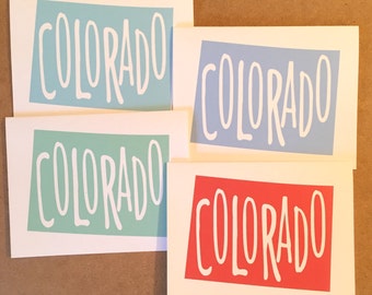 Colorado Card, Colorado Greeting Card, Colorado Gift, Love from Colorado, Rocky Mountain, Denver, Colorado Home, Colorado Love, Wall Art