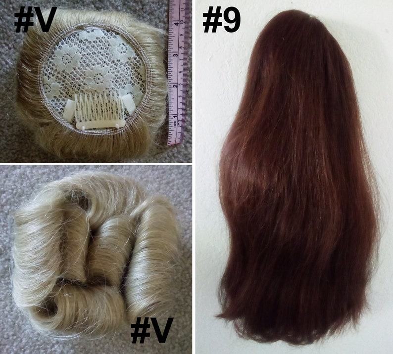 Vintage Human Hair Falls, Cascades, Wig. New Old Stock image 2