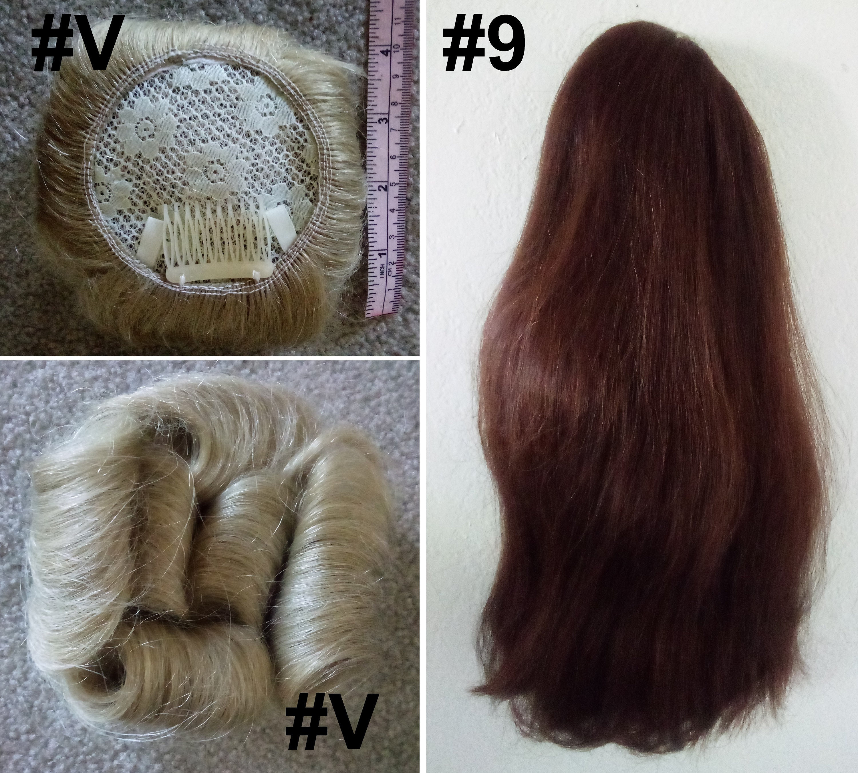 Vintage Human Hair Falls, Cascades, Wig. New Old Stock Etsy