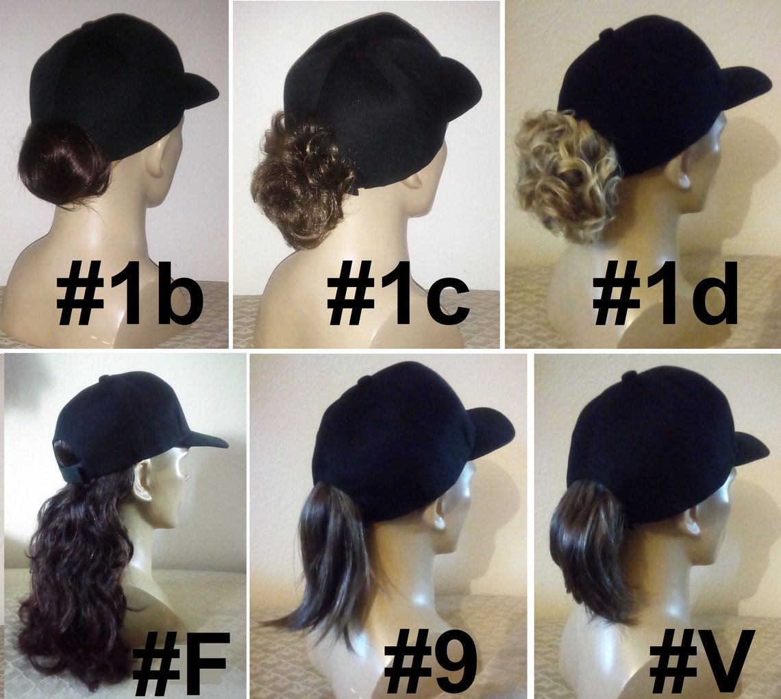 Hats With Hair Attached Baseball Caps With Ponytails Etsy