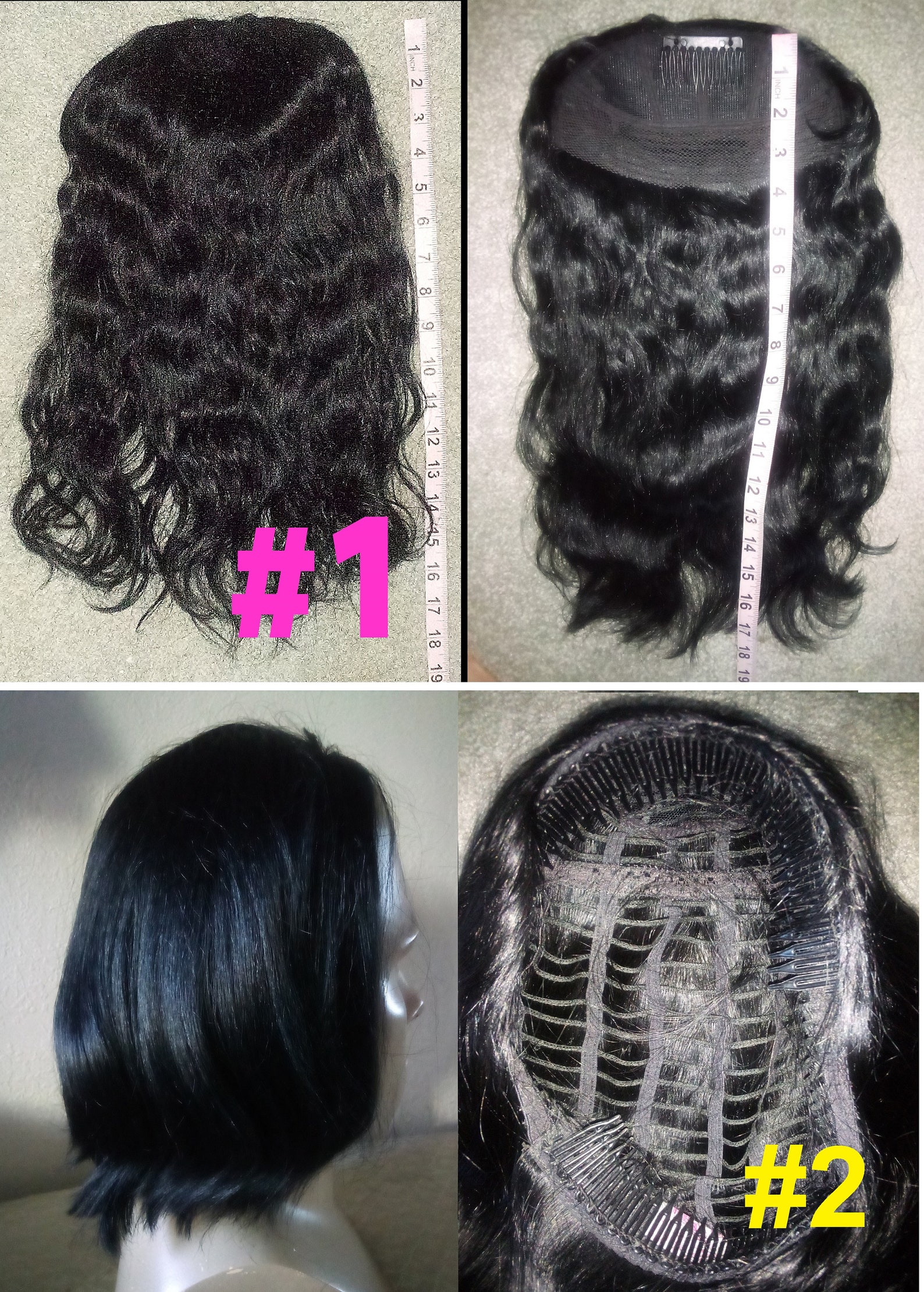 Vintage Human Hair Falls Cascades Wig. New Old Stock Etsy