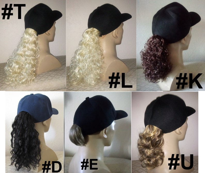 Hats With Hair Attached Baseball Caps With Ponytails Etsy