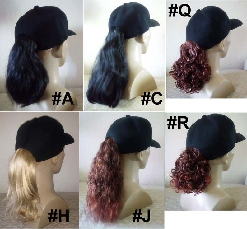 Hats With Hair Attached Baseball Caps With Ponytails Etsy
