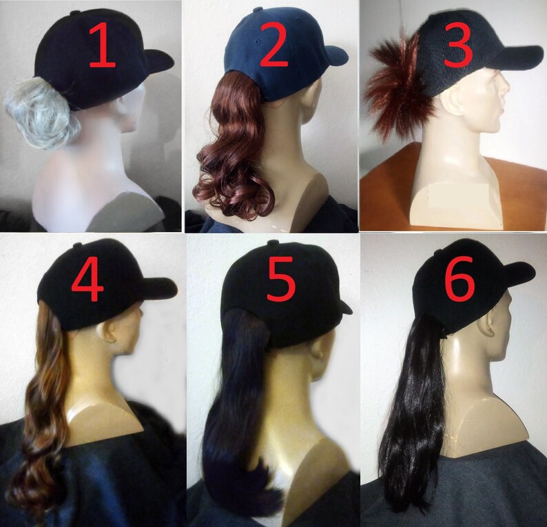 Baseball Cap With Ponytail Attached Hat Colors Pink Navy Etsy