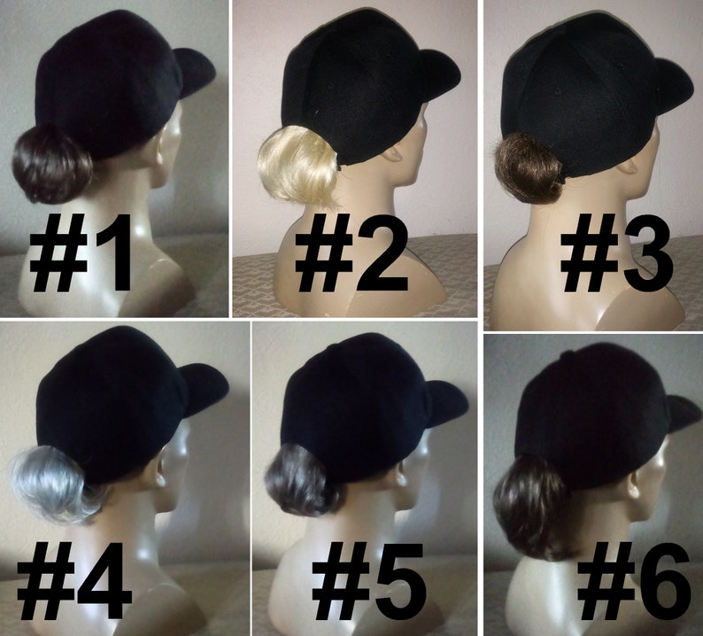 Hats With Hair Attached Baseball Caps With Ponytails - Etsy