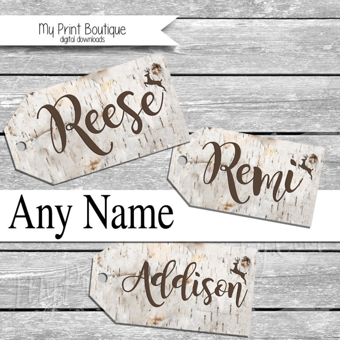 Printable Custom Stocking Name Tag Emailed After - Etsy
