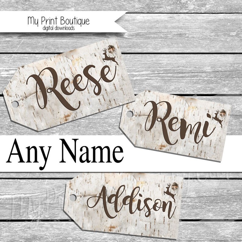 Printable Custom Stocking Name Tag Emailed After - Etsy