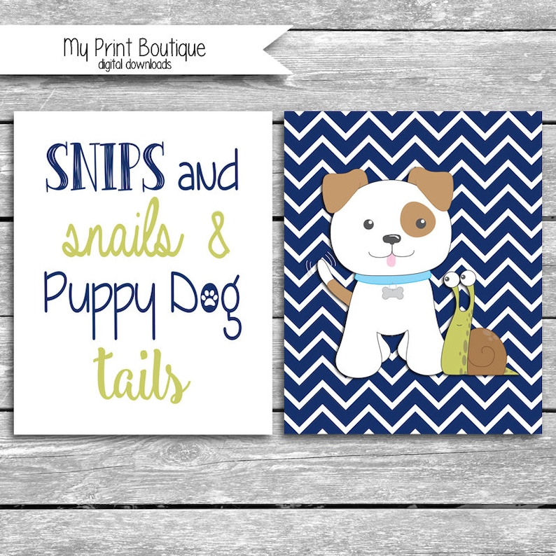 Snips and Snails and Puppy Dog Tails That's What Little Etsy