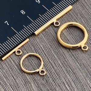 14kt Gold Filled Toggle Clasp Set - 11mm  or 15mm -  Ships out from USA