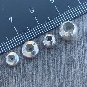 Sterling Silver Grommet Slider End Beads With Silicon for Adjustable Chain  Making-jewelry Making Finding-bead Stopper-two Hole Donut Bead 