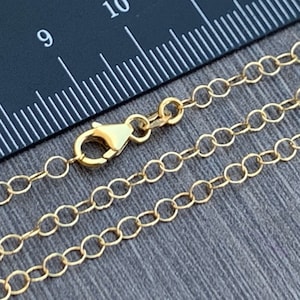 14kt Gold Filled Cable Link Necklace with Lobster Clasp