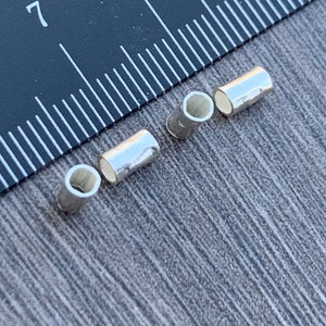 Hammered Sterling Silver Spacer Tube Bead (5mm x 3mm)