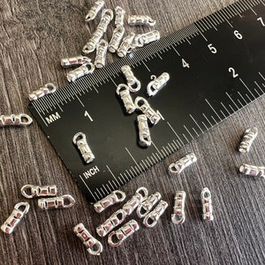 END CAPS/CRIMPS 1.5mm - Inside Diameter -Sterling Silver ,to finish 1.1 - 1.3mm - leather cord, bead chain, snake chain - end caps