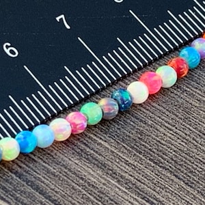 3mm OPAL Round Beads- Various Colors  -Wholesale Lot, Fully Drilled Holes-Jewelry Making- Ships out from USA