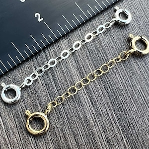 Safety Extender - 14kt Gold Filled or Sterling Silver - Your Choice of Length  - Custom Sizes and Requests Available - Safety Chains