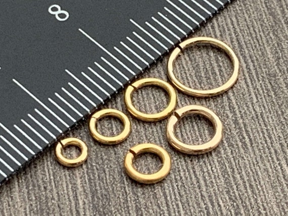 Jump Rings 14kt Gold Filled Open 2mm 3mm 4mm 6mm Inner Diameter , 4mm 5mm  6mm 8mm Outer Diameter 18, 20 & 24 Gauge 