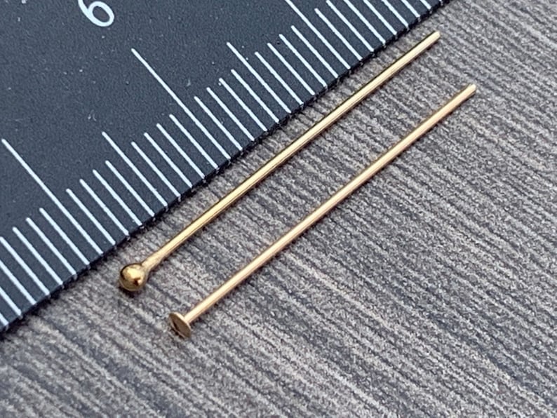 Pin 22 14kt Gold Filled Head Pins: 22 Gauge, 1-1.5