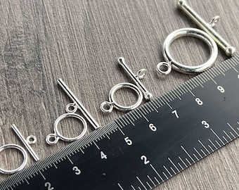 2 Sterling Silver Toggle Clasp, 925 Stering Silver Toggle Clasps, 925 ...