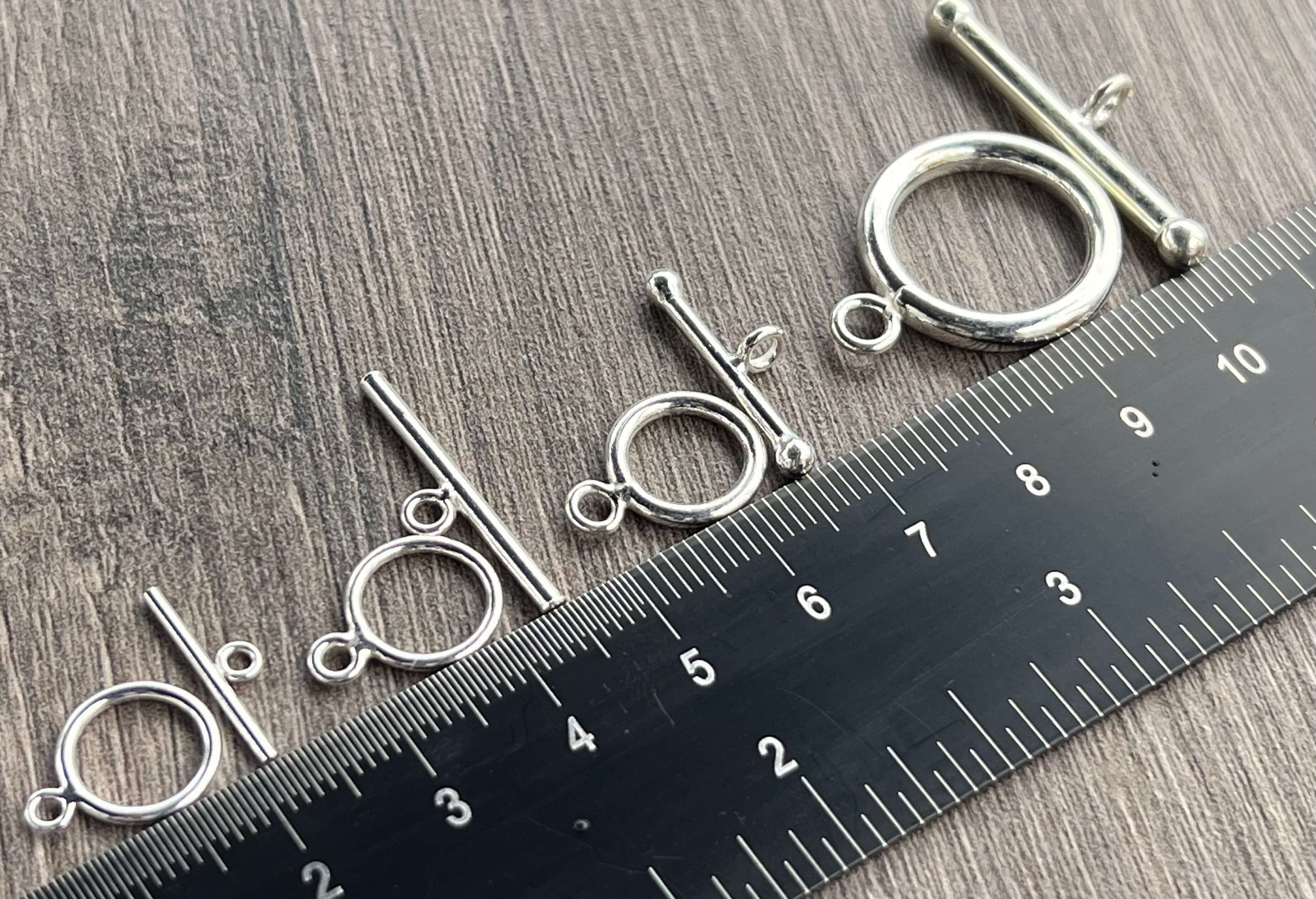 OHINGLT S925 Toggle Clasps for Jewelry Making OT Clasp Bracelet Clasps and  Closures,925 Sterling Silver Necklace Clasps Textured Ring Toggle Clasps
