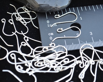 Sterling Silver French Ear Wires: 21 Gauge, 1.5mm Ball