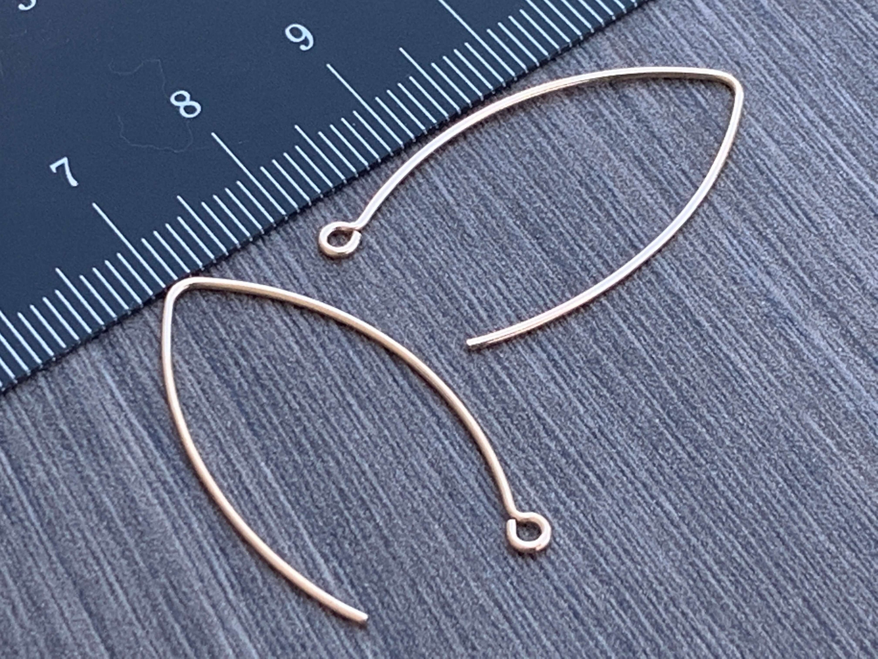 14KT Gold Filled or Sterling Silver V Shape Ear Wire 32mm 20 Etsy