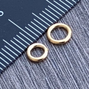 14kt Gold Filled Closed Jump Rings - 3mm, 4mm,6mm Inner Diameter , 5mm, 6mm,8mm Outer Diameter - 18  Gauge