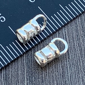 Sterling Silver Crimp End Caps 2.5mm: For Leather Cord & Bead Chain