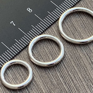 Jump Rings Burnished Silver, 4mm, 6mm, 8mm, 10mm, or 12mm, PK of 10, Brass  Jump Rings, OPEN Ring, Heavy 15 GA (1.8mm) Jump Rings, Fast Ship