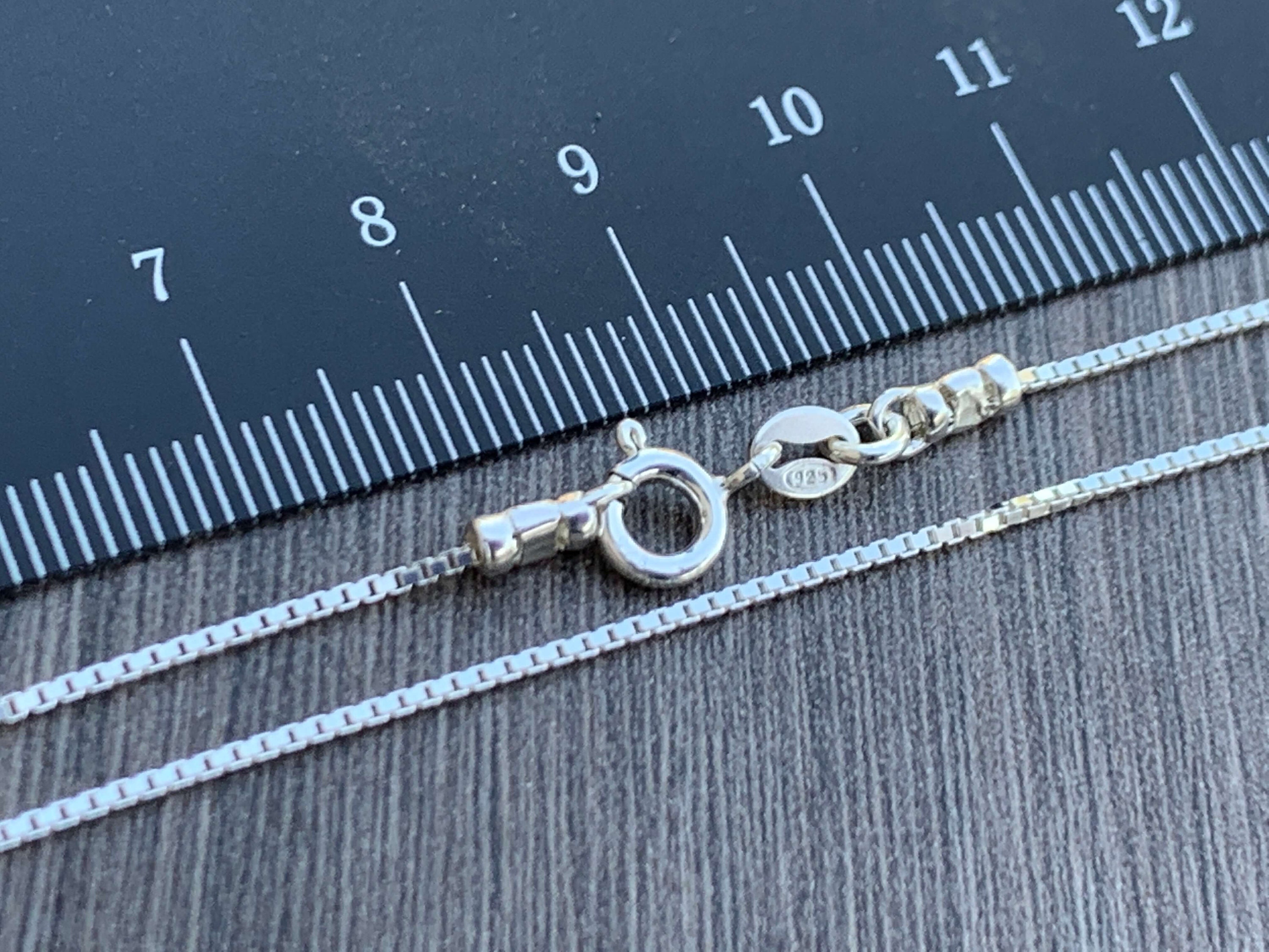 Finished Necklace 1mm Box Chain Sterling Silver 13 14 15 | Etsy