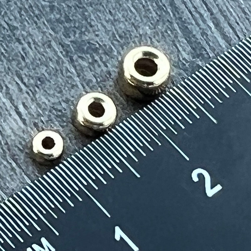 thumbnail image 2 of The Bead Chest Smooth Copper Rondelle Beads – 5mm Round With Large Hole – 16 Inch Strand 2 of 6