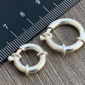 Bolt Clasp Ring Connector Sterling Silver -16mm ,18mm - High Quality Heavy Duty Stamped 925 Sterling Silver