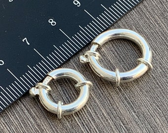 Bolt Verschluss Ring Stecker Sterling Silber -16mm, 18mm - Hochwertige Hochleistungsstempel 925 Sterling Silber