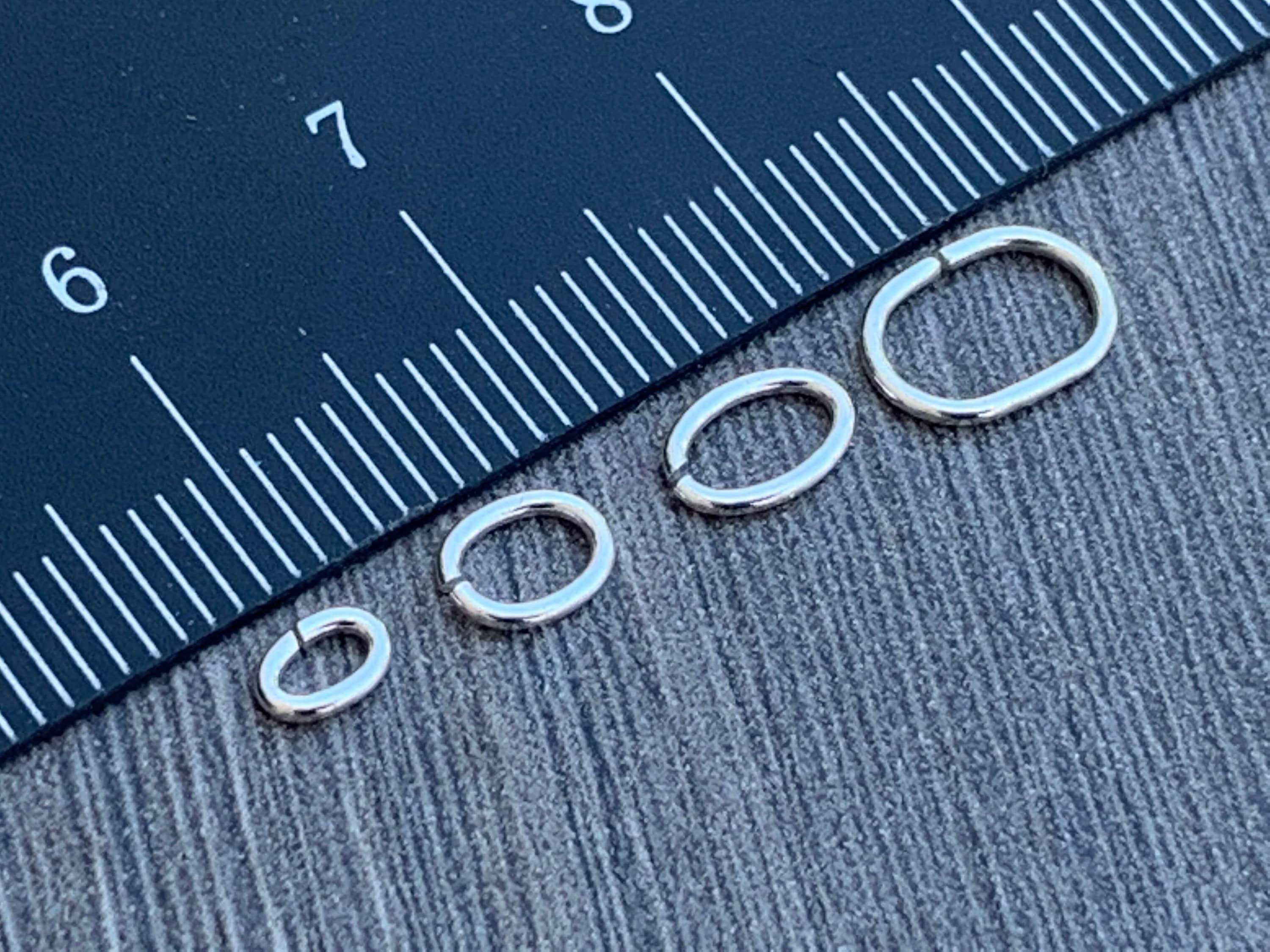Sterling Silver Jump Rings x 10. 1mm Thick / 18 gauge. Inside 5mm. Outside  7mm.