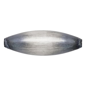 May include: A silver-coloured, oval-shaped bead with a brushed finish.