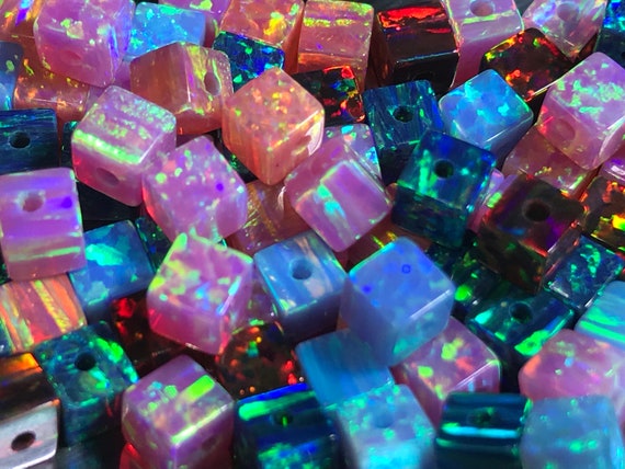 4mm OPAL Square Beads Smooth Opal Beads-Wholesale Lot Fully | Etsy