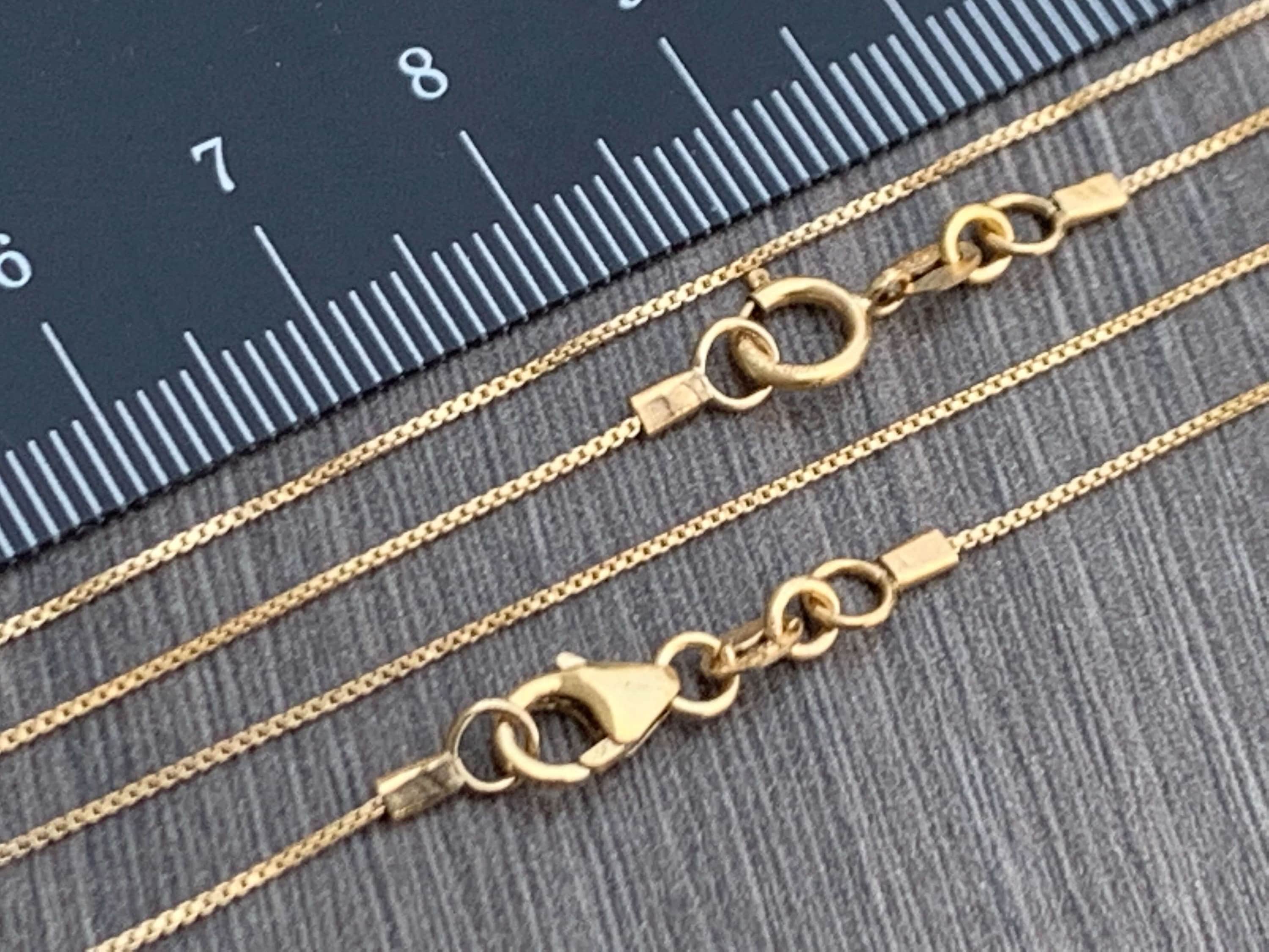 Finished Necklace 0.7mm Box Chain 14kt Gold Filled Necklace - Etsy Canada
