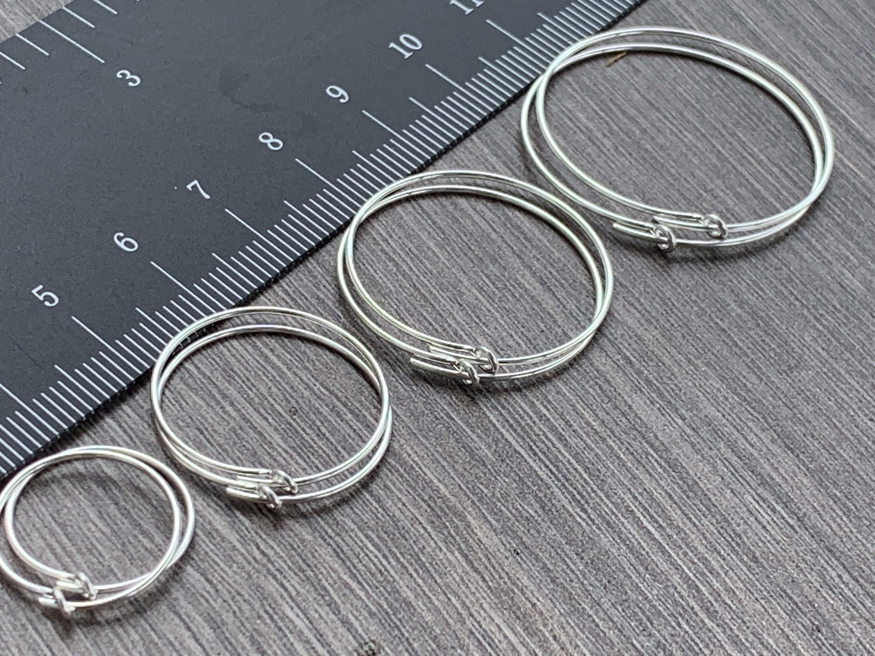Ear Wire Beading Hoops Sterling Silver 15mm 20mm 25mm 30mm - Etsy
