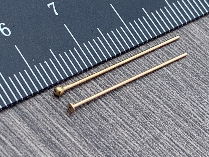 Pin 22 14kt Gold Filled Head Pins: 22 Gauge, 1-1.5