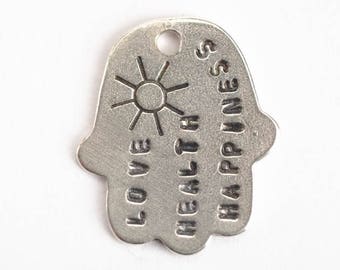 Sterling Silver Hamsa Charm: Hand of Fatima, Good Luck