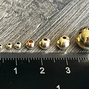 2mm/2.5mm/3mm/4mm/5mm/6mm/10mm 14kt Gold Filled Round Beads Spacers ,Seamless Shiny Beads- Top Quality - Spacer Beads -Ships from USA