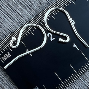 Sterling Silver Thick Hook Earrings, Ear Wires,Wire Hooks,925 Sterling Silver, Ear Hooks, French Hook Ear Wire - 0.9mm Wire  with 1.5mm ball