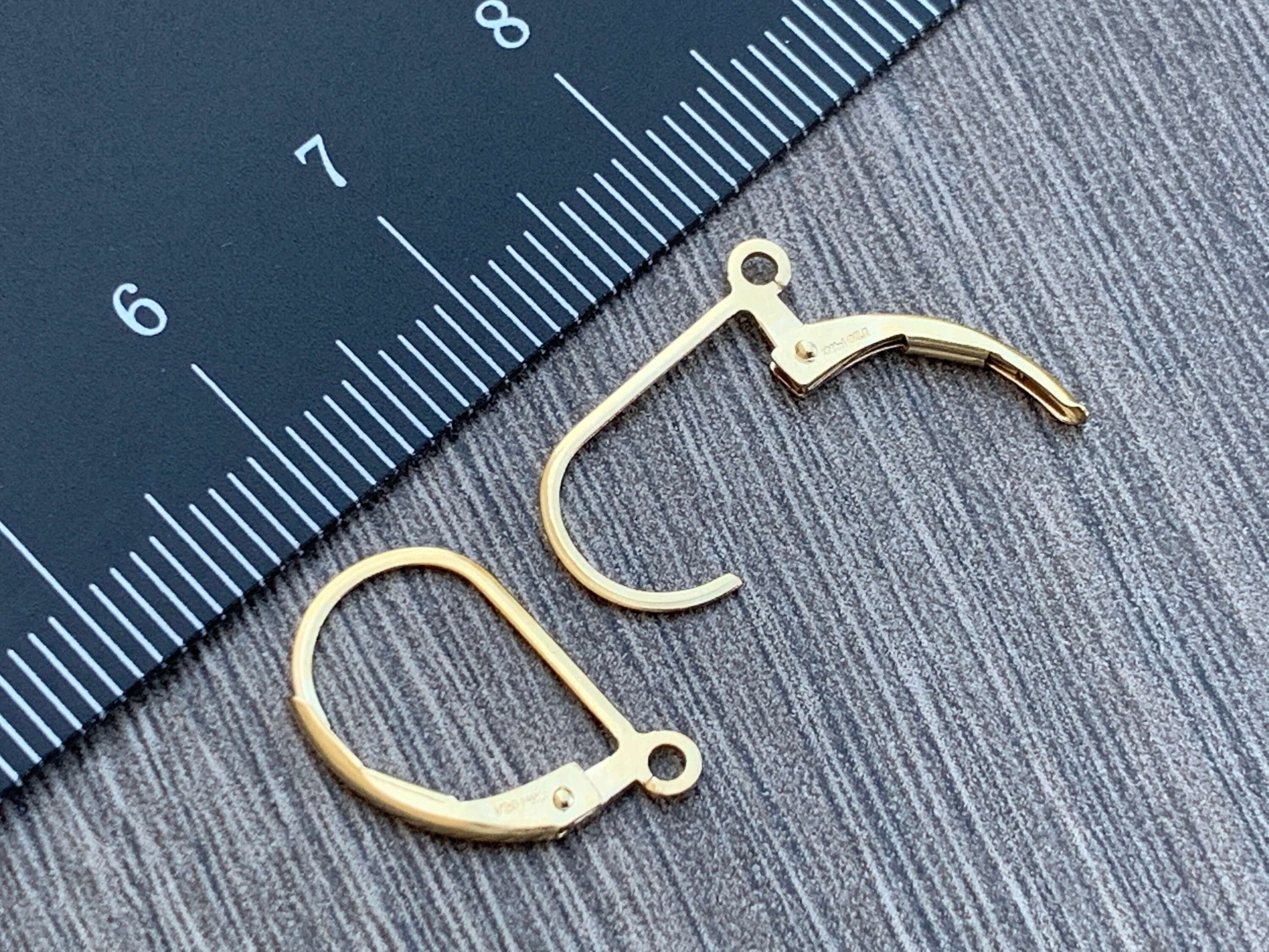 thumbnail image 2 of Handmade Gold Plated Long Dangle Leverback Hook Earrings - Made In UK - New 2 of 3