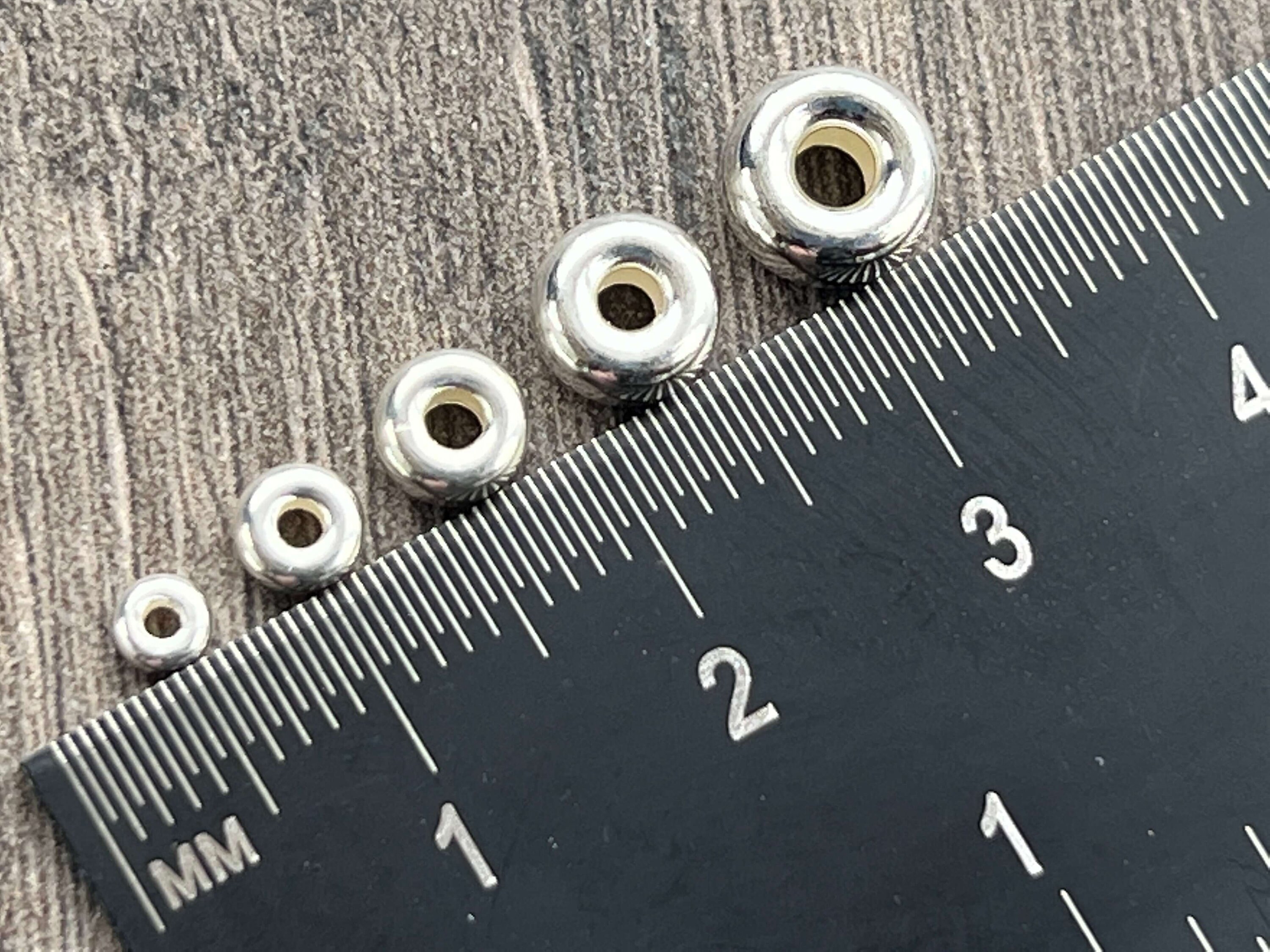 100Pcs 4/6/8/10mm Metal Crystal Beads Rhinestone Rondelle Spacer Beads For Jewelry Making