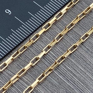 14kt Gold Filled Box Link - Unfinished Continuous Chain, Permanent Jewelry  (sold by the foot )- High Quality