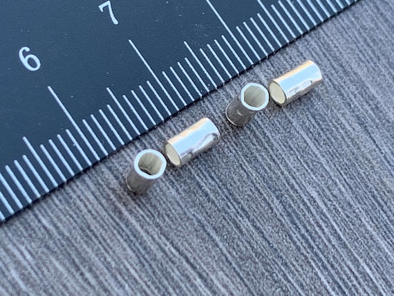 Hammered Sterling Silver Spacer Tube Bead (5mm x 3mm)