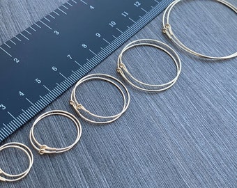 14kt Gold Filled Beading Wire Hoop Earrings: Jewelry Supplies