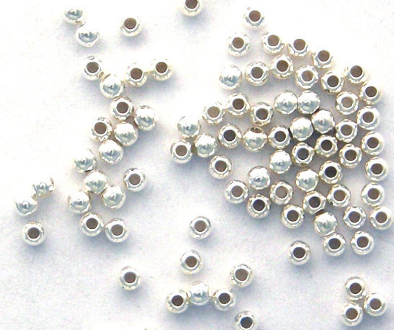 2mm Sterling Silver Beads 925 Seamless Round Bead Bulk Item Etsy